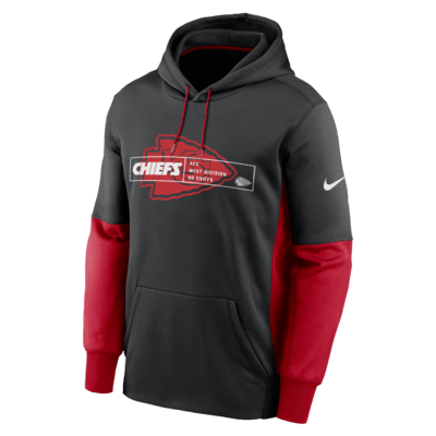 Nike Men's Kansas City Chiefs Sideline Therma-FIT Grey Pullover