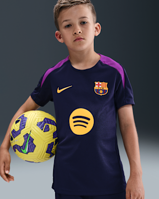 Детские шорты FC Barcelona Strike Big Kids' Nike Dri-FIT Soccer Short-Sleeve Top