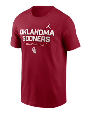 Мужская футболка Oklahoma Courtside Basketball Jordan Brand Dri-FIT College для баскетбола