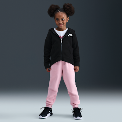 Bluza z kapturem i zamkiem na całej długości dla małych dzieci Nike Sportswear Club Fleece