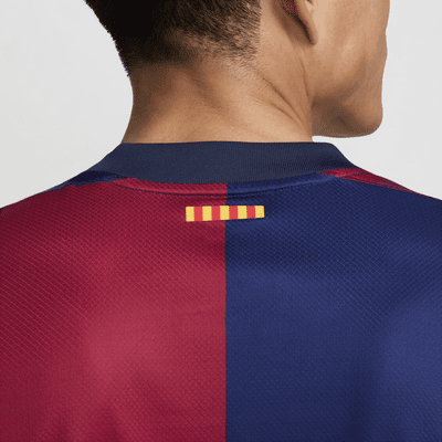 Jersey de fútbol de manga larga Nike Dri-FIT Replica del FC Barcelona local 2024/25 Stadium para hombre