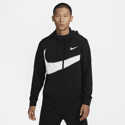 เสื้อมีฮู้ดฟิตเนสผ้าฟลีซซิปยาวผู้ชาย Nike Dri-FIT