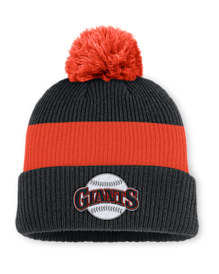 Мужские  San Francisco Giants Cooperstown Peak Nike MLB Cuffed Pom Beanie