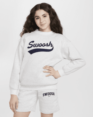 Подростковый свитшот Nike Sportswear Club Fleece Big Kids' (Girls') Oversized Crew-Neck