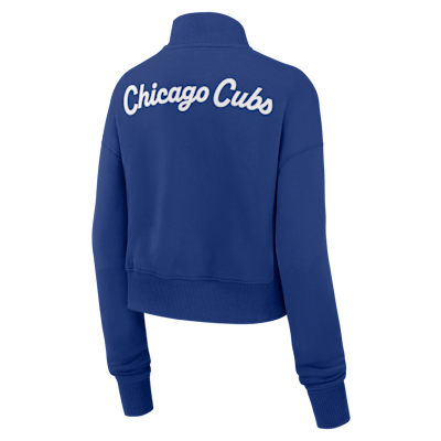 Chicago Cubs Phoenix Women's Nike MLB Cropped 1/4-Zip Crew
