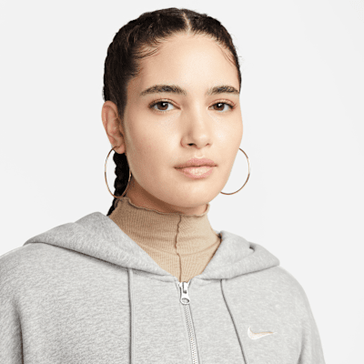 Nike Sportswear Phoenix Fleece Oversized fleecehoodie met rits over de hele lengte voor dames