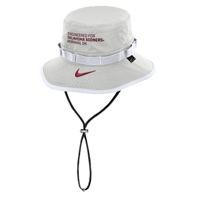 Gorro tipo pescador universitario Nike Dri-FIT para hombre Oklahoma Sideline Apex Gameday Boonie