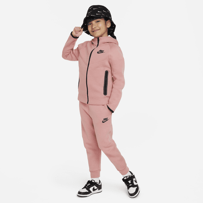 Conjunto de sudadera con gorro de dos piezas para niños talla pequeña Nike Sportswear Tech Fleece Full-Zip Set