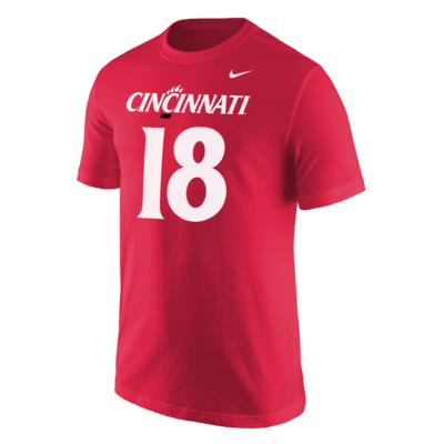 Playera universitaria Nike para hombre Cincinnati Travis Kelce Cincinnati