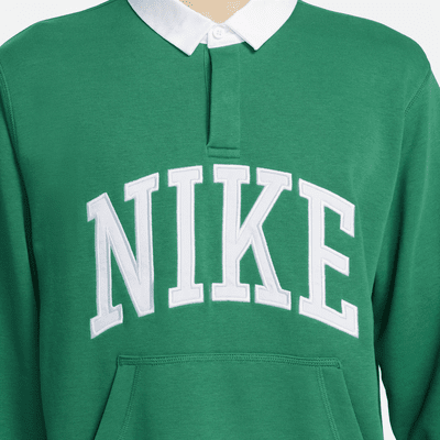 เสื้อโปโลฟลีซแขนยาวผู้ชาย Nike Club Fleece