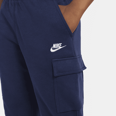 Pants cargo para niños talla grande (talla grande) Nike Sportswear Club Fleece