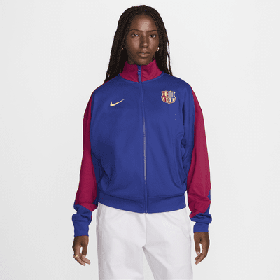 FC Barcelona Academy Pro Thuis Nike Dri-FIT voetbalvolksliedjack voor dames