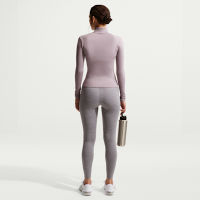 Nike One Fitted Dri-FIT jack met rits over de hele lengte voor dames