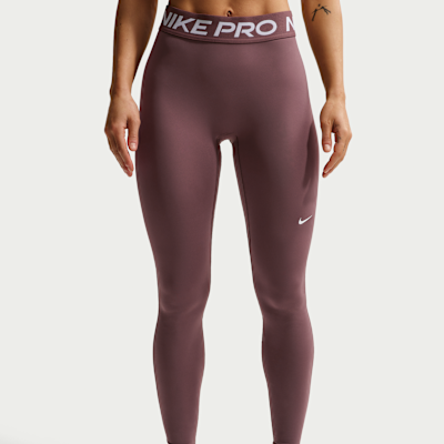 Nike Pro Leggings in voller Länge mit halbhohem Bund für Damen