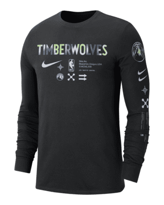 Nba Minnesota Timberwolves Men's Long Sleeve Gray Pick And Roll