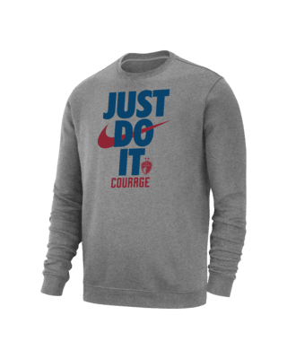 Мужской свитшот North Carolina Courage Club Fleece Nike Soccer Crew-Neck