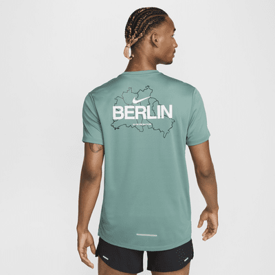 Nike Miler Kurzarm-Laufoberteil mit Grafik für Herren