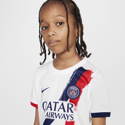 Divisa replica in 3 pezzi Nike Football Paris Saint-Germain 2024/25 Stadium per bambino/a – Away