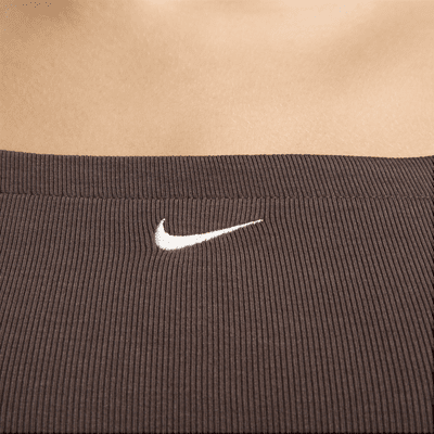 Vestido tipo blusón de tela de minicanalé ajustado para mujer Nike Sportswear Chill Knit