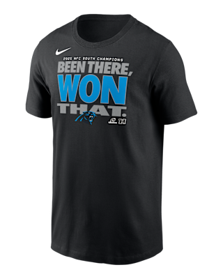 Мужская футболка Carolina Panthers 2025 NFC South Champions Trophy Collection Nike NFL