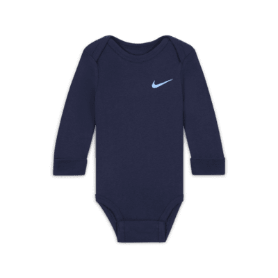 Bodys de manga larga (paquete de 3) para bebé (de 0 a 9 meses) Nike Baby Essentials