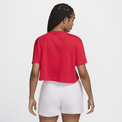 Playera cropped con logotipo para mujer Nike Sportswear Essential