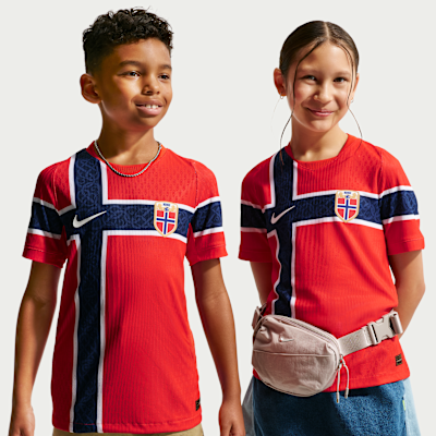 Norway 2026/27 Match Home Big Kids' Nike Aero-FIT Soccer Authentic Jersey from Nike - $155