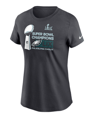 Женская футболка Philadelphia Eagles Super Bowl LIX Champions Trophy Collection Nike NFL