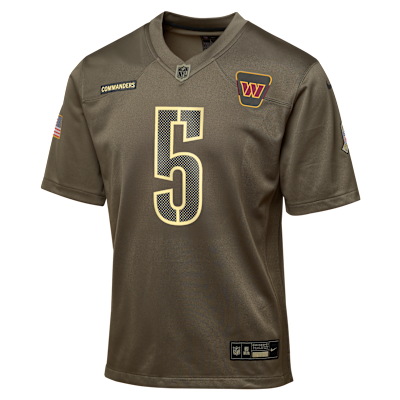 Jayden Daniels Washington Commanders Salute to Service Big Kids’ Nike NFL Game Jersey