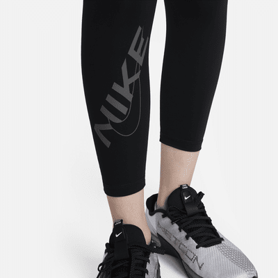 Nike Pro Women's Mid-Rise 7/8 Graphic Leggings. Nike MY