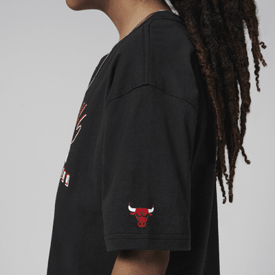 Chicago Bulls Courtside Statement Edition Nike NBA Max90-T-shirt til større børn (drenge)