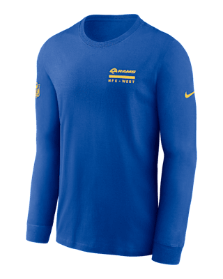 Мужская футболка Los Angeles Rams Sideline Team Issue Nike Dri-FIT NFL Long-Sleeve