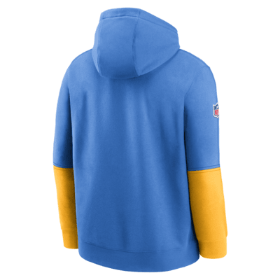 Sudadera con gorro sin cierre de la NFL Nike para hombre Los Angeles Chargers Sideline Team Issue Club