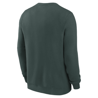 Sudadera de cuello redondo sin cierre universitaria Nike para hombre Michigan State Spartans Legacy Classic Arch Over Logo