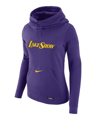 Женское худи Los Angeles Lakers Club City Edition Nike NBA Fleece Funnel-Neck Hoodie