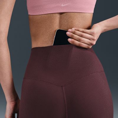Nike Zenvy Rib Leggings de tiro alto de 7/8 de baja sujeción para mujer