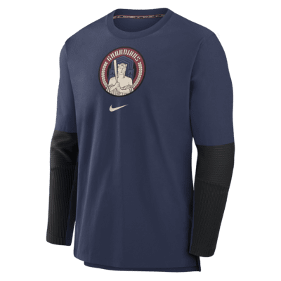 Chamarra sin cierre Nike Dri-FIT de la MLB para hombre Cleveland Guardians Authentic Collection City Connect Player