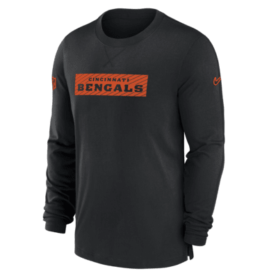 Cincinnati Bengals Sideline Player Team Issue Men’s Nike Dri-FIT Long-Sleeve Top