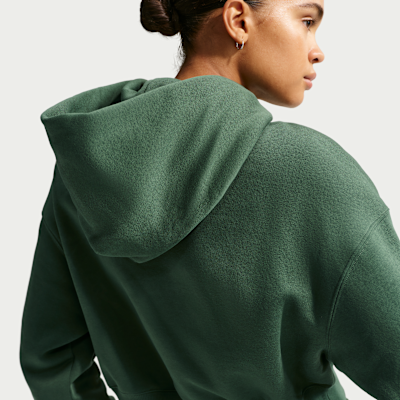 Oversized Nike Sportswear Phoenix Fleece kort henley-hættetrøje til kvinder