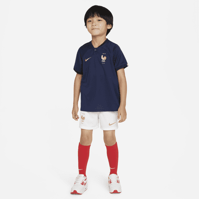 FFF 2022/23 Home Younger Kids' Nike Football Kit. Nike LU