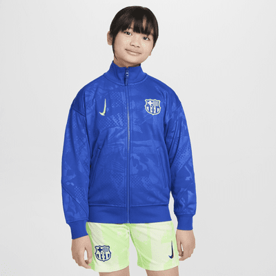 Chamarra de fútbol Nike Dri-FIT Anthem para niños talla grande FC Barcelona Academy Pro alternativa