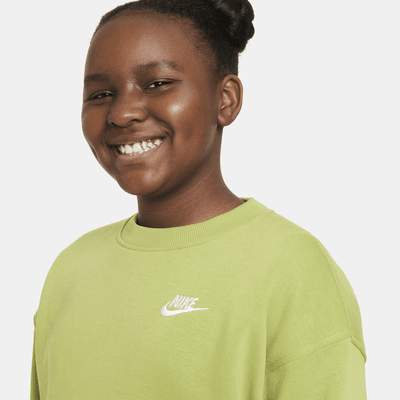 Nike Sportswear Club Fleece Big Kids' (Girls') Oversized Sweatshirt (Extended Size)