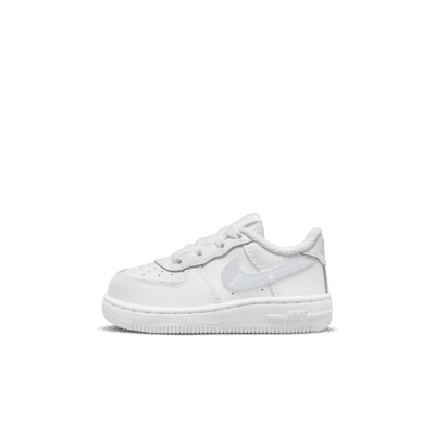 all white nike forces