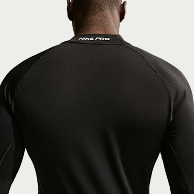 Nike Pro Men's Dri-FIT Fitness Mock-Neck Long-Sleeve Top