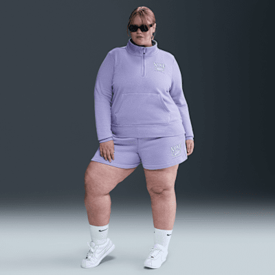 Nike Sportswear Club Fleece Women's Mid-Rise 4" Graphic Shorts (Plus Size)