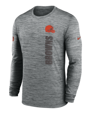 Мужская футболка Cleveland Browns Sideline Velocity Nike Dri-FIT NFL Long-Sleeve