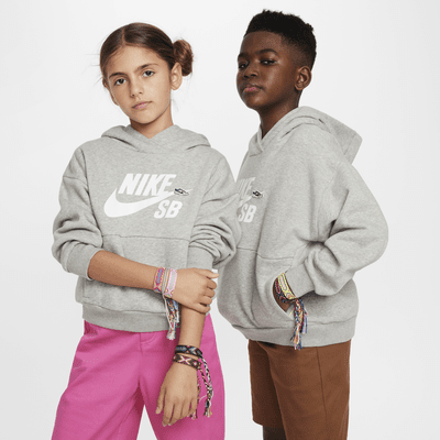 Nike SB Icon Fleece EasyOn Big Kids' Oversized Pullover Hoodie