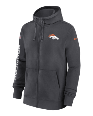 Мужское худи Denver Broncos Sideline Team Issue Club Nike Full Zip Hoodie