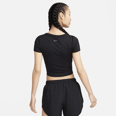 Nike One Fitted 女款 Dri-FIT 短袖短版上衣