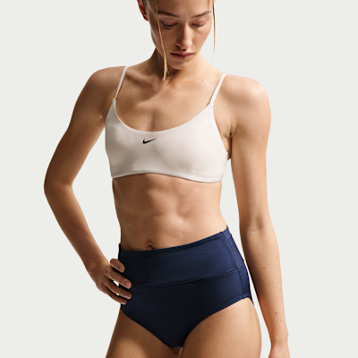 Parte abajo de traje de baño de tiro alto para mujer Nike Swim Effortless Essential
